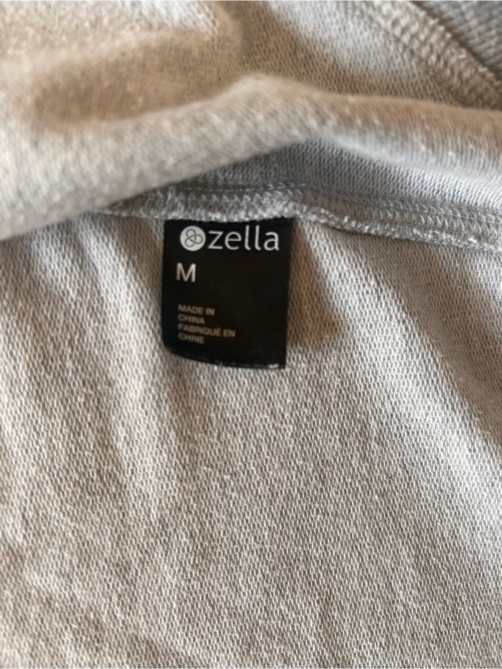 Zella Gray Open Back Dolman Sleeve Yoga Wrap Cardigan Medium - Picture 5 of 8